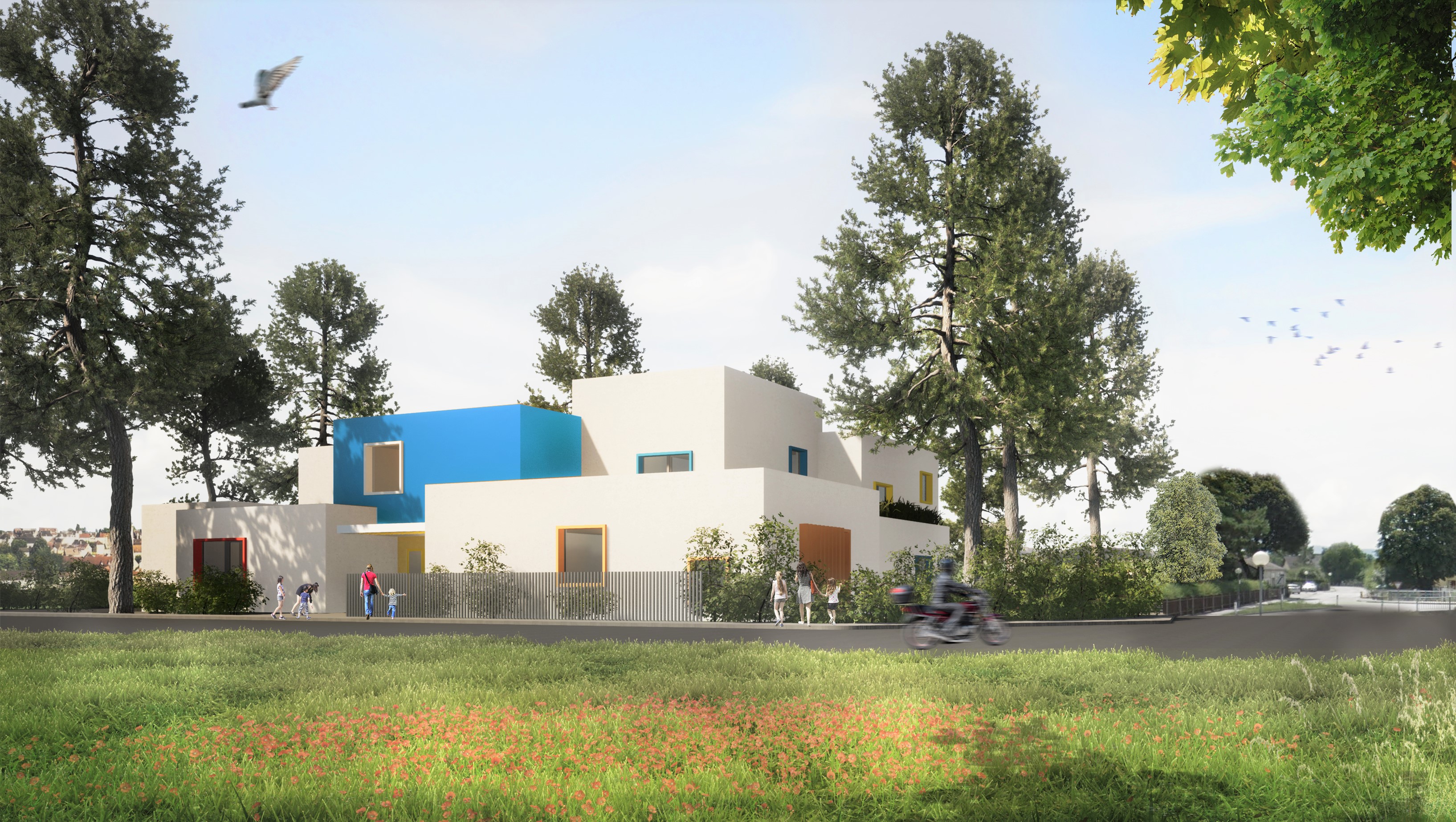 So wird der neue Kindergarten in Eggersdorf aussehen. Foto: Gobli