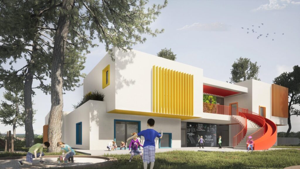 So wird der neue Kindergarten aussehen. Foto: gobli architects & engineers
